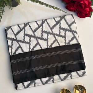 Black Ikat Silk Saree