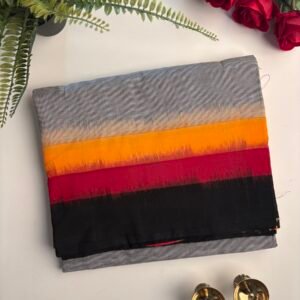 Black Ikat Cotton Saree