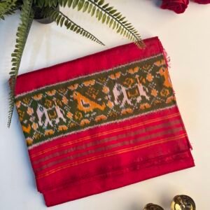 Patola Ikkat Silk Saree Red Border