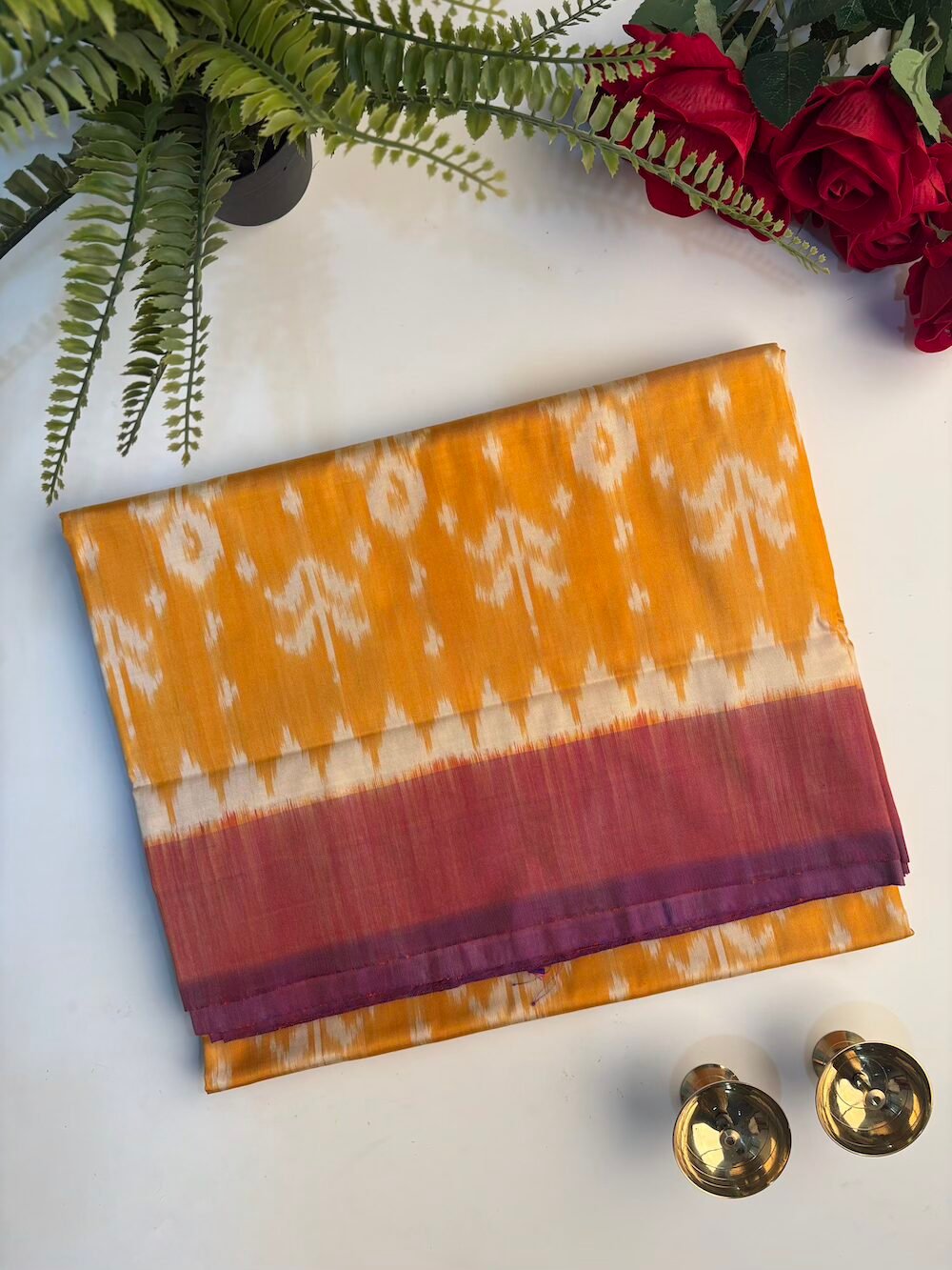 Natural Dye Pochampally Ikat Silk Saree